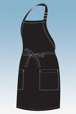 Picture of Chef Works - F53-CHO - Chocolate Two Patch Pocket Apron